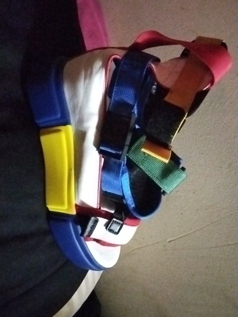 Multicolor Women's Platform Sandal - Blue/Green/Yellow/Red — image 5 of 8